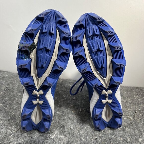 Mens Under Armour Highlight Football MC LE Cleats SIZE 10 Black Blue - Picture 7 of 8